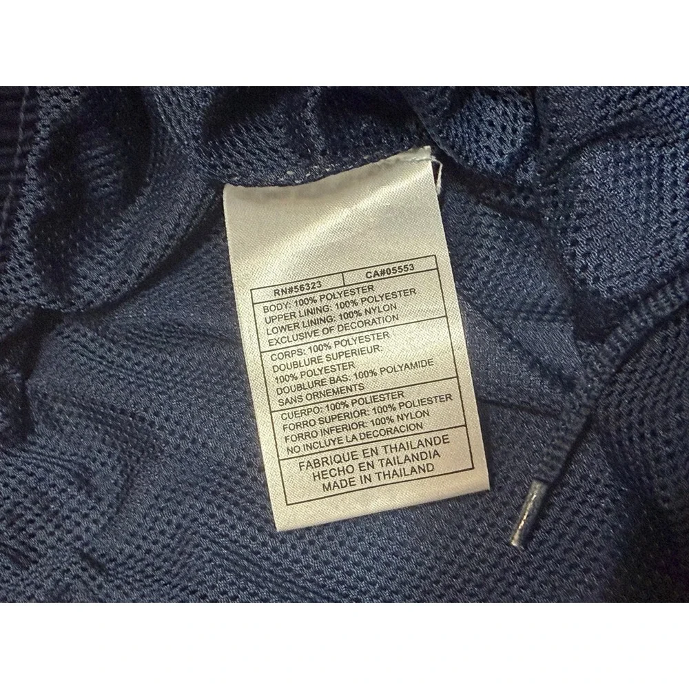 VTG Y2K Nike Sportswear Men Navy Blue Mesh Lined Baggy Track Pants Sz Large